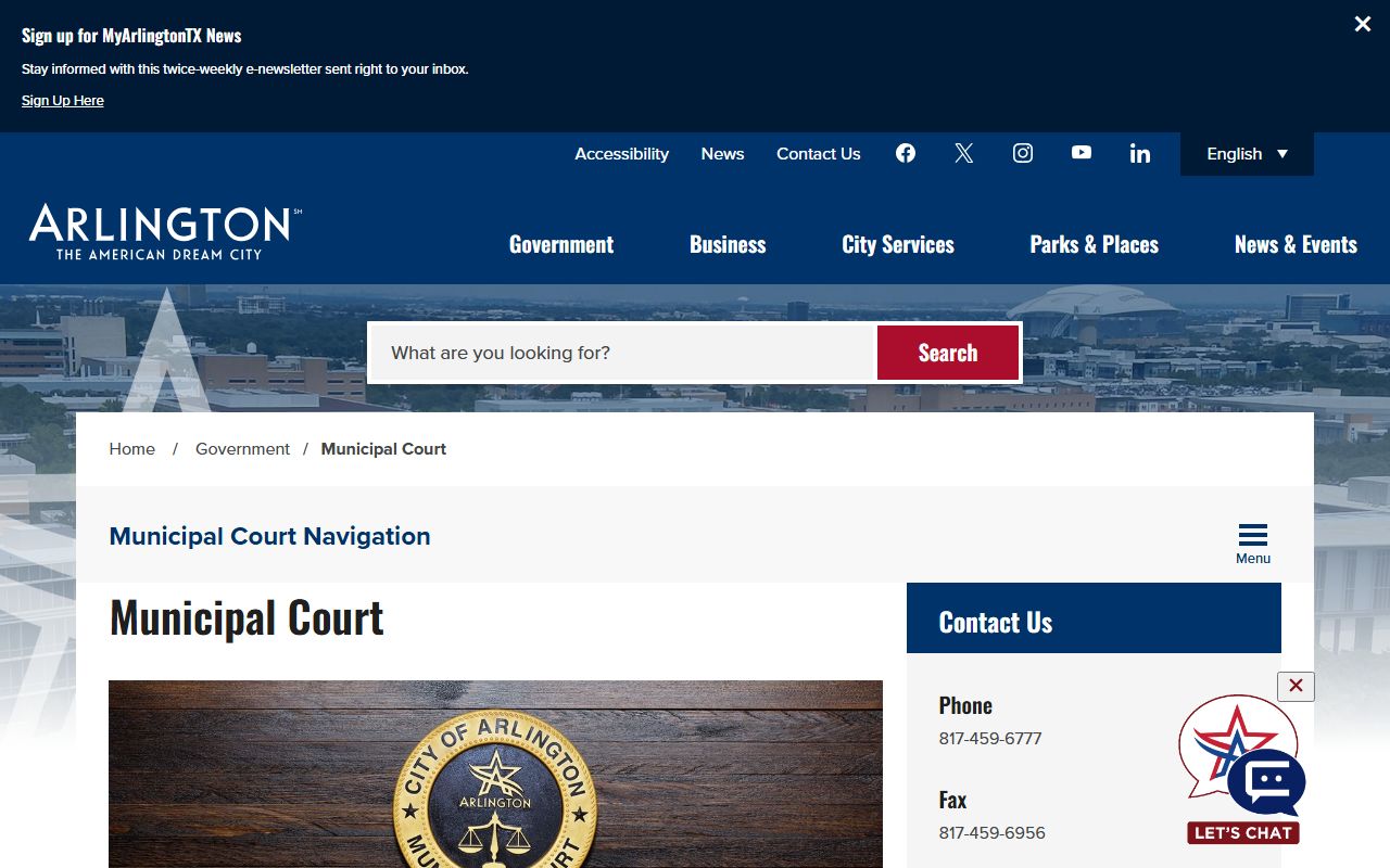 Arlington Municipal Court records