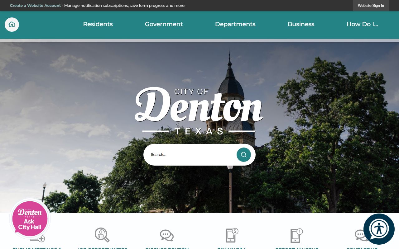 City of Denton official website - Denton public records