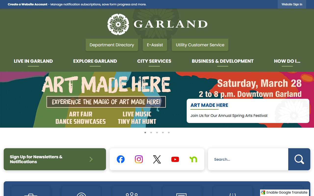 City of Garland official website - Garland public records