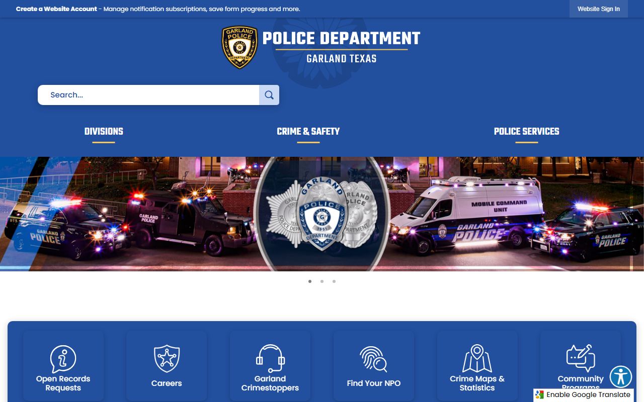 Garland Police Department - Garland public records