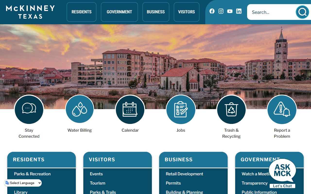 City of McKinney official website - McKinney public records