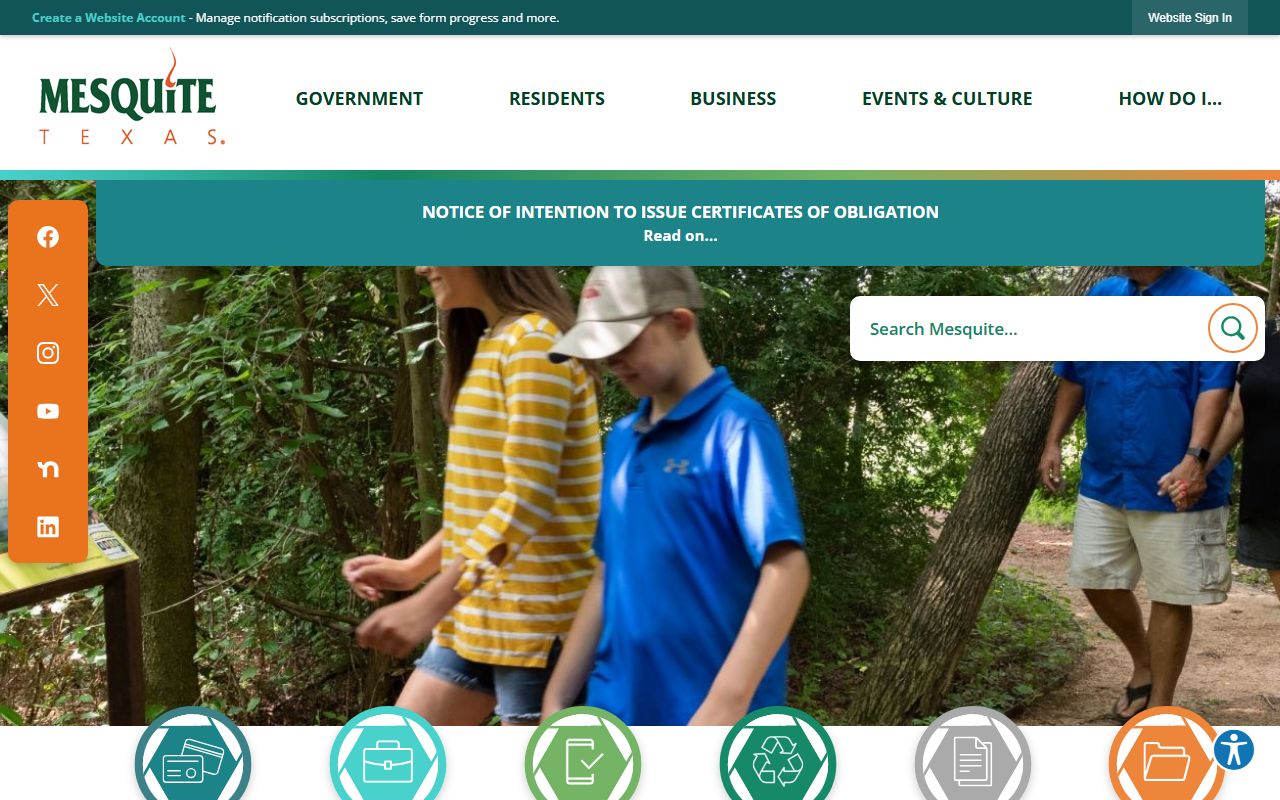 City of Mesquite official website - Mesquite public records