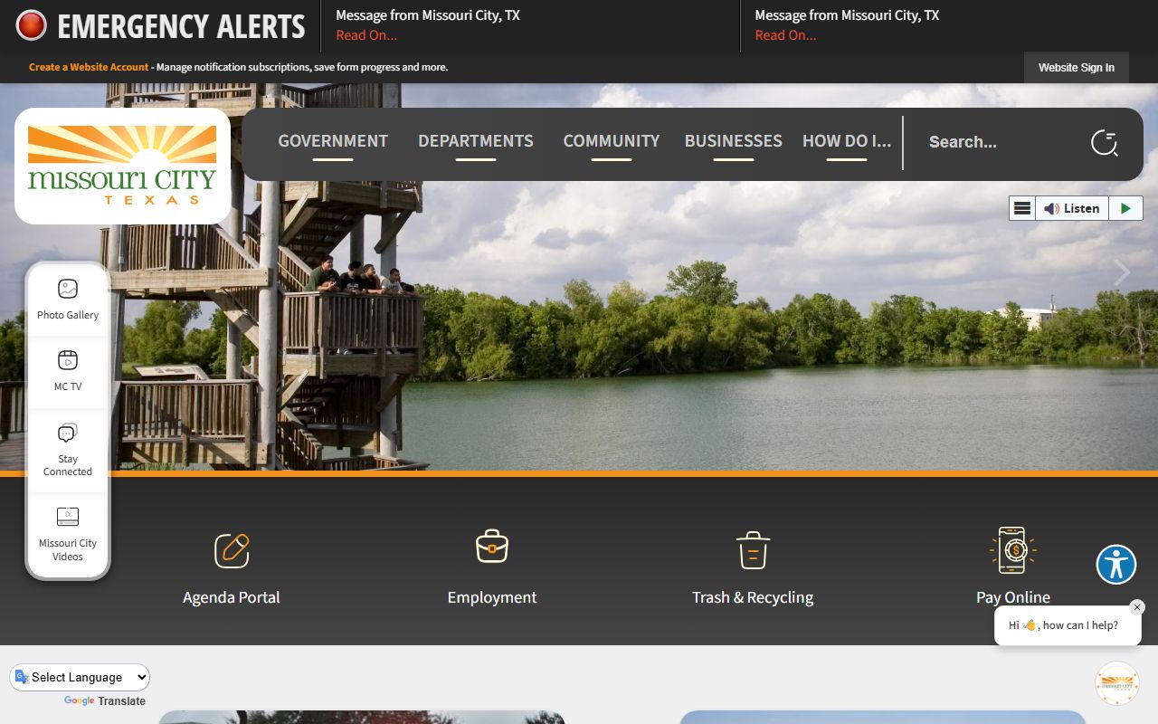 Missouri City official website - Missouri City public records