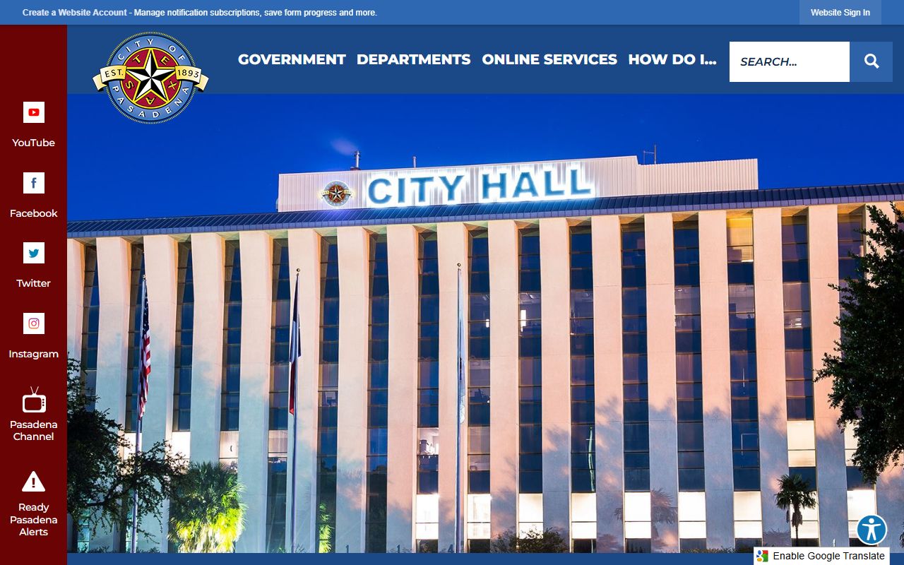City of Pasadena official website - Pasadena public records