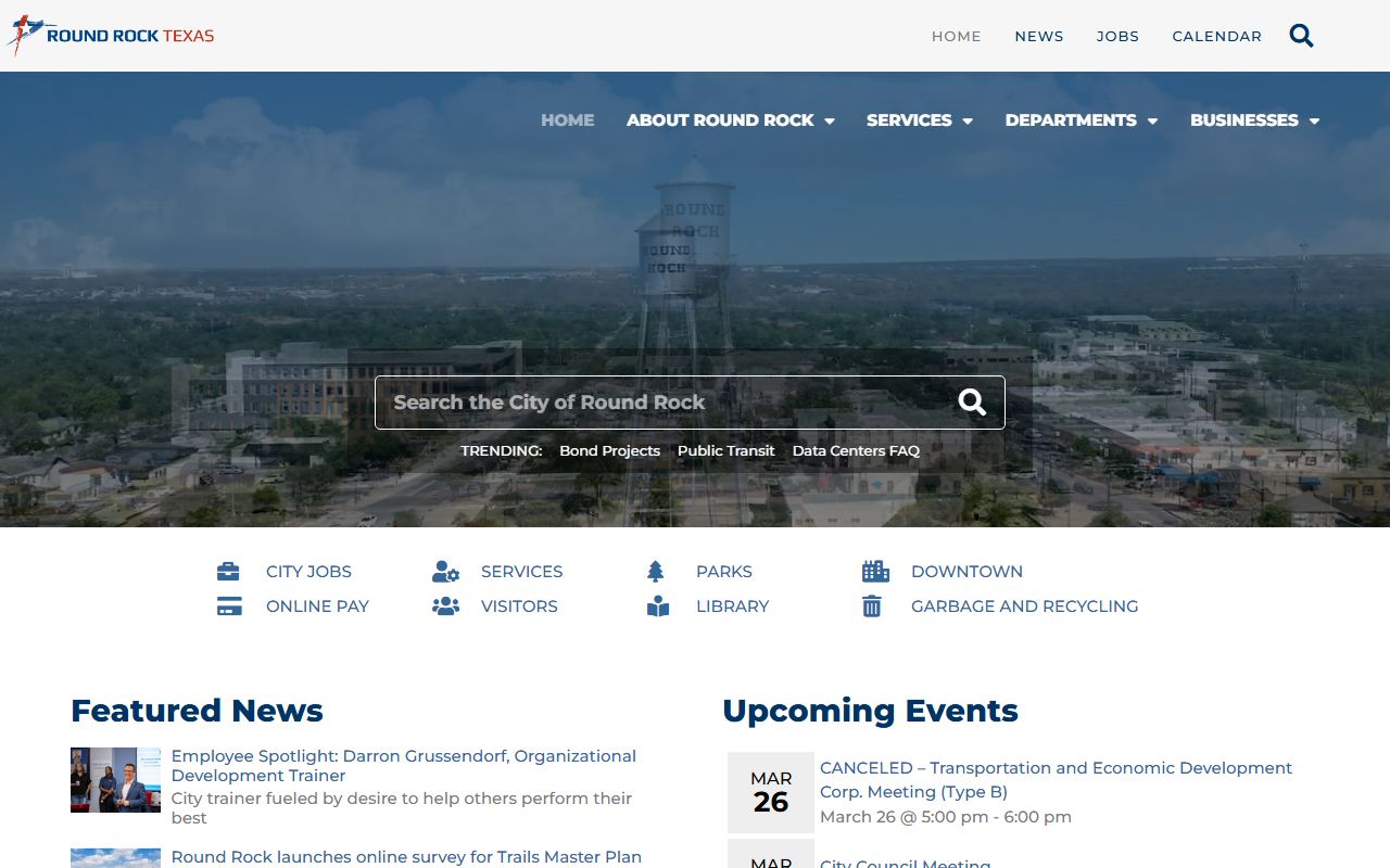 Round Rock official website - Round Rock public records