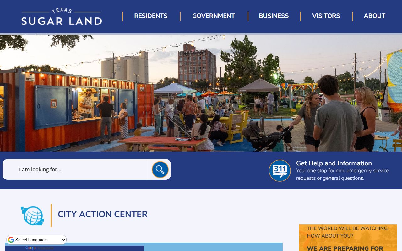 Sugar Land official city website - Sugar Land public records