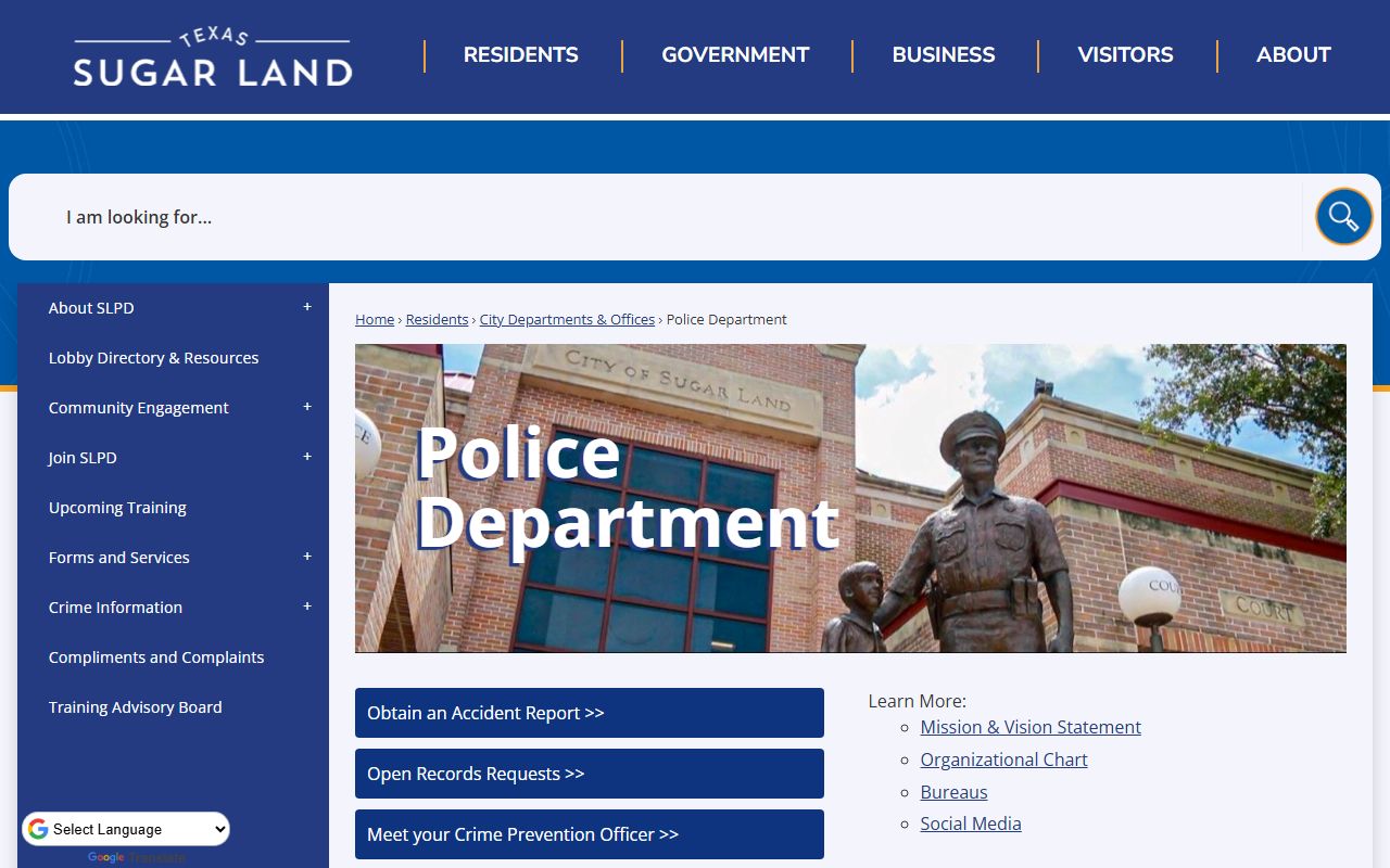 Sugar Land Police Department - Sugar Land public records