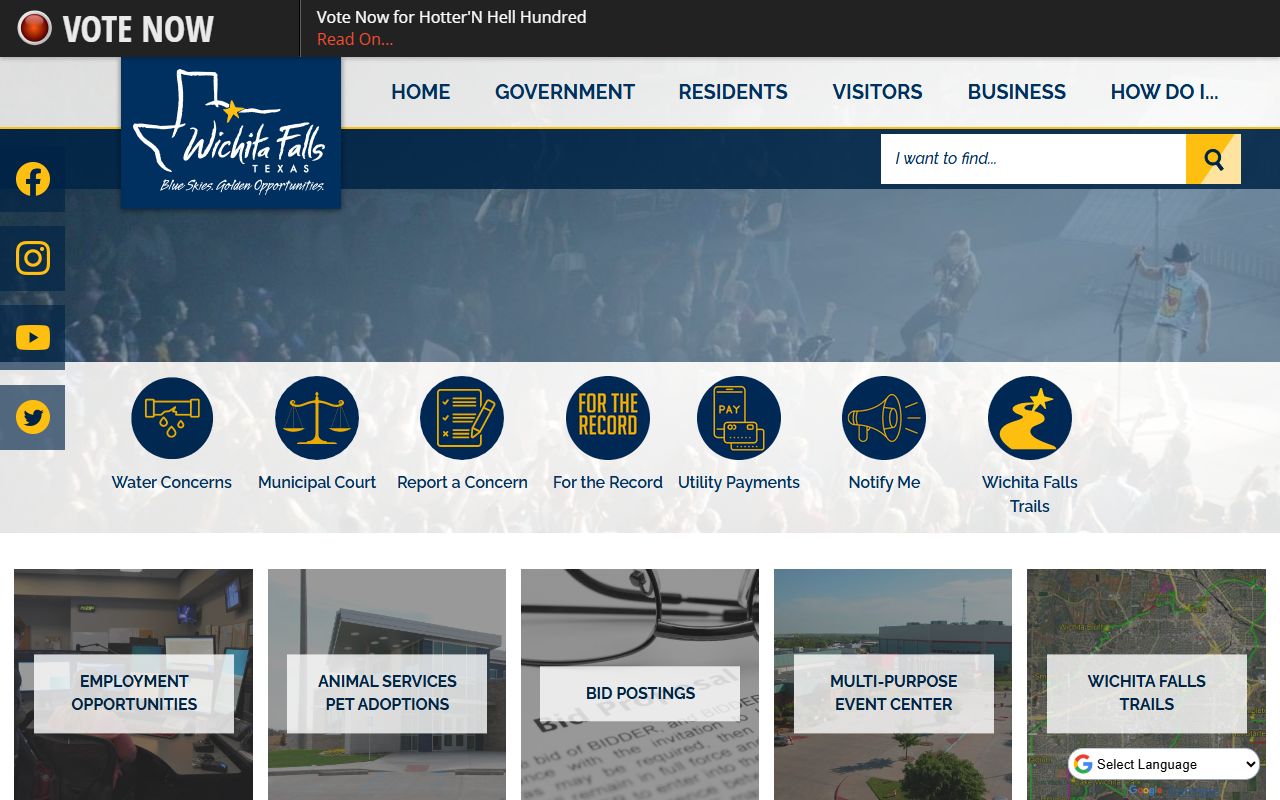 City of Wichita Falls official website - Wichita Falls public records