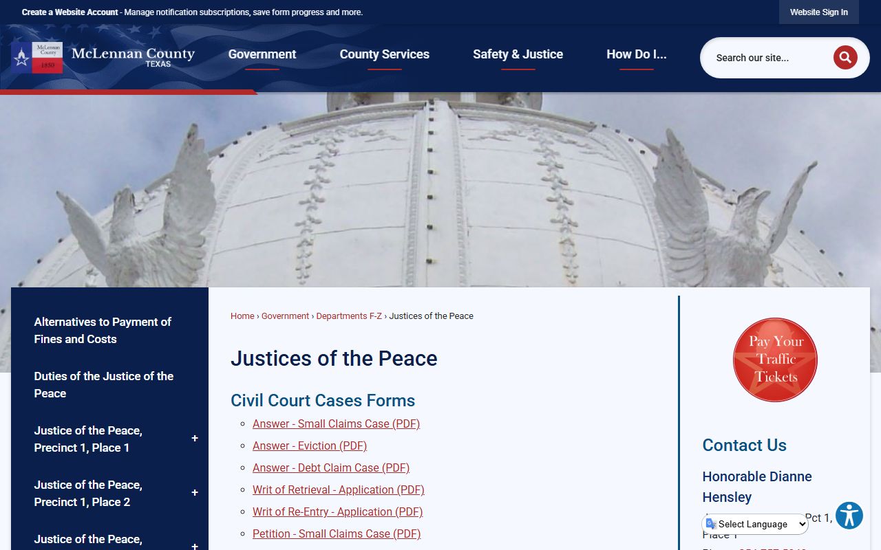 McLennan County District Clerk - McLennan County Public Records