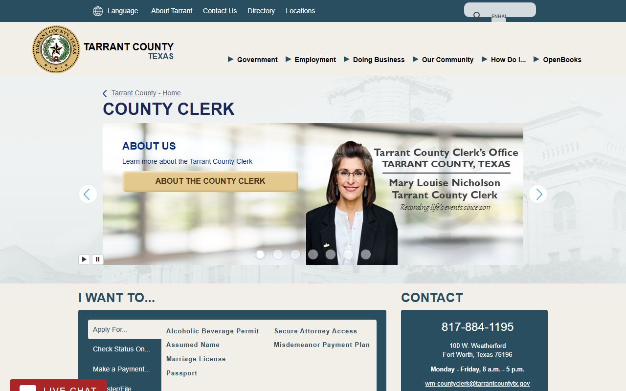 Tarrant County Clerk - Tarrant County Public Records