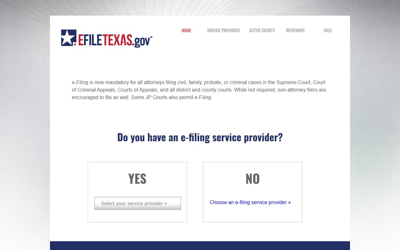 eFileTexas.gov E-Filing System - Texas Public Records
