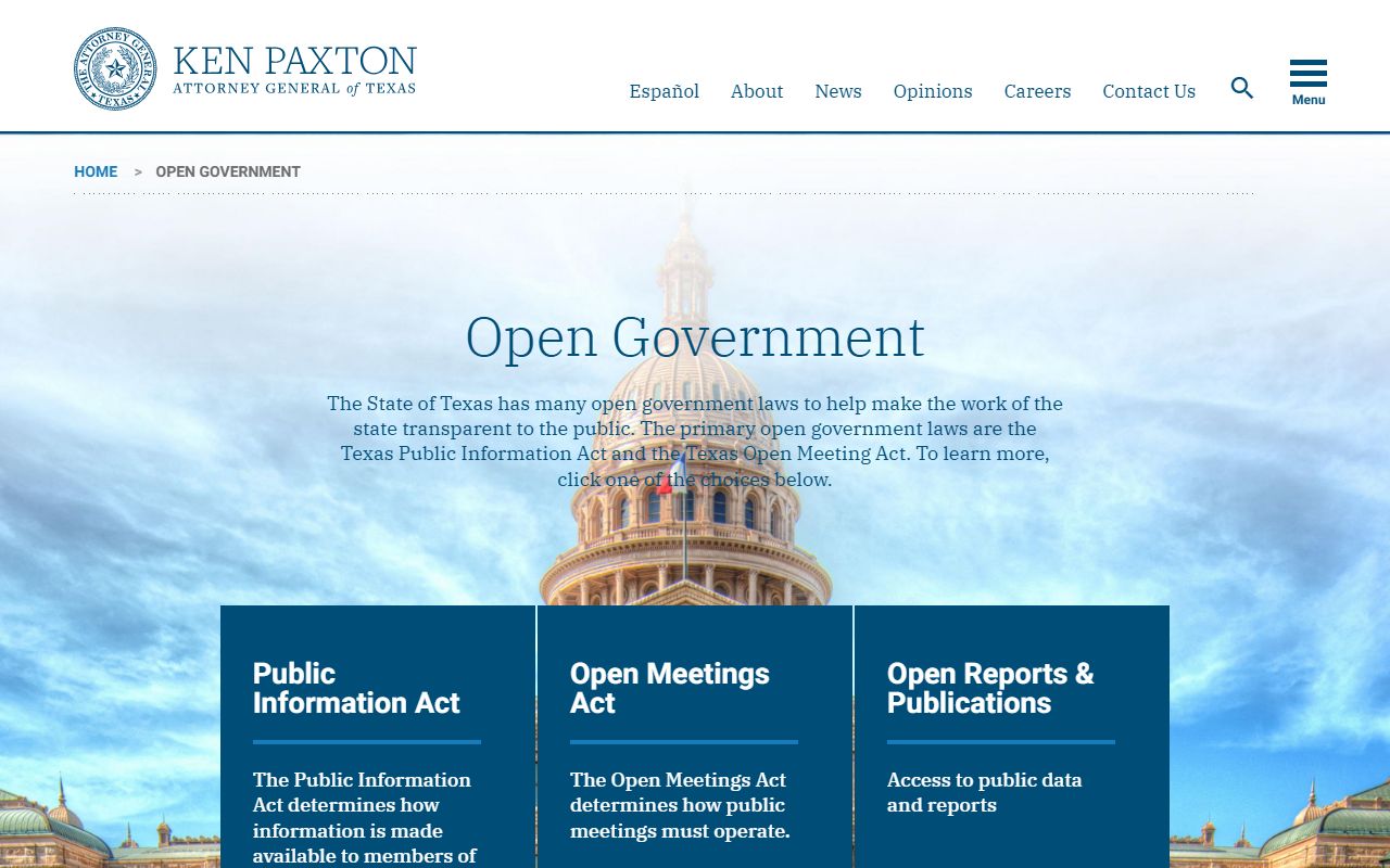 Texas Attorney General Open Government - Texas Public Records