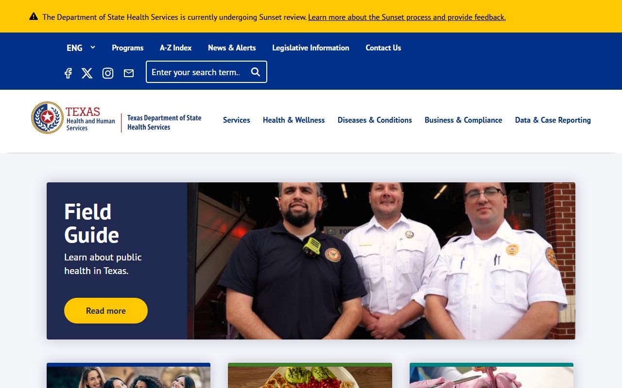 Texas DSHS Main - Texas Public Records